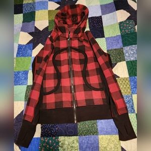 LULULEMON BUFFALO PLAID Mini Camp Check Scuba II Jacket Hoodie Size 10
